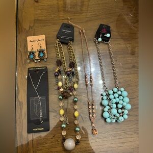 Rebecca Minkoff Silver and Gold Handchain and jewelry bundle